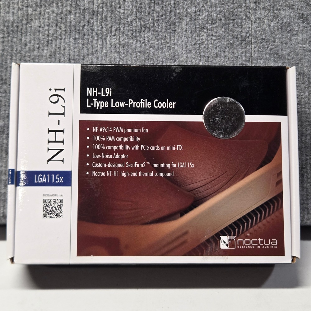 Noctua NH-L9i Low Profile CPU Cooler LGA115x Mini ITX 92mm Fan Original Box